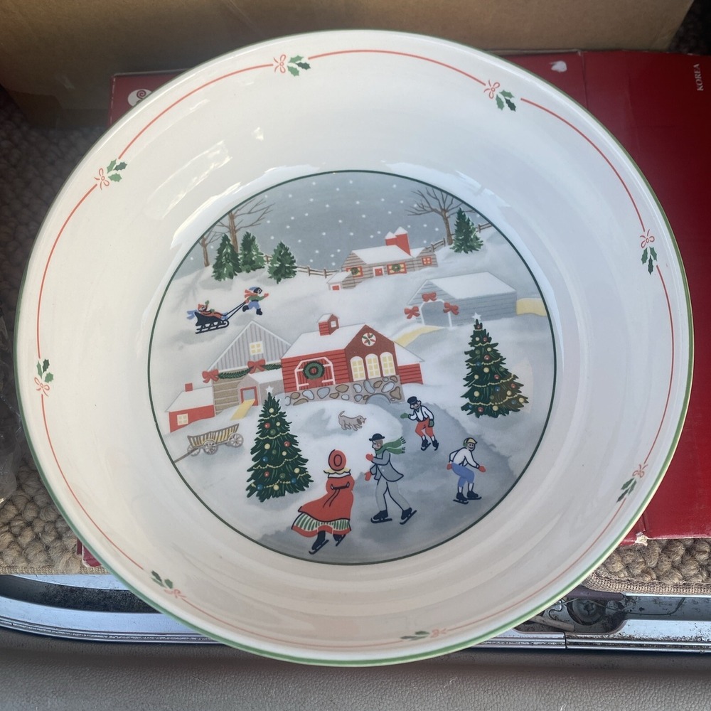 Sango‎ 9" Round Vegetable Seving Bowl Salad Serving Bowl #Silent Night W/ Box